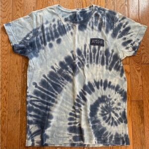 blue tie bye embroidered AMDG Christian shirt